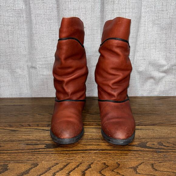 Vintage Kaufman Defrosters Women’s 7 Leather Shearling Winter Boots Canada Brown - Picture 5 of 8